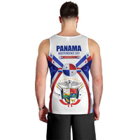 Panama Independence Day Men Tank Top with National Coat of Arms and Red Blue Star Design - Wonder Print Shop