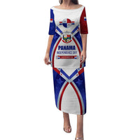 Panama Independence Day Puletasi with National Coat of Arms and Red Blue Star Design - Wonder Print Shop