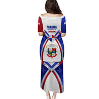 Panama Independence Day Puletasi with National Coat of Arms and Red Blue Star Design - Wonder Print Shop