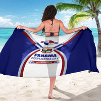 Panama Independence Day Sarong with National Coat of Arms and Red Blue Star Design - Wonder Print Shop