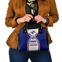 Panama Independence Day Shoulder Handbag with National Coat of Arms and Red Blue Star Design - Wonder Print Shop