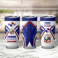 Panama Independence Day Tumbler Cup with National Coat of Arms and Red Blue Star Design - Wonder Print Shop