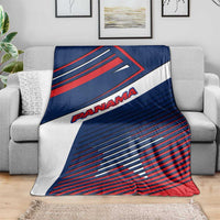 Panama Diagonal Stripe Design Blanket with Bold Red Blue Star and Flag Accents - Wonder Print Shop