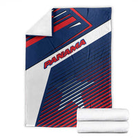 Panama Diagonal Stripe Design Blanket with Bold Red Blue Star and Flag Accents - Wonder Print Shop