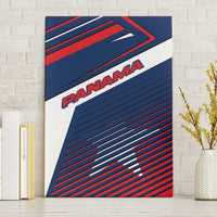 Panama Diagonal Stripe Design Canvas Wall Art with Bold Red Blue Star and Flag Accents - Wonder Print Shop