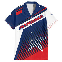 Panama Diagonal Stripe Design Family Matching Off Shoulder Maxi Dress and Hawaiian Shirt with Bold Red Blue Star and Flag Accents - Wonder Print Shop