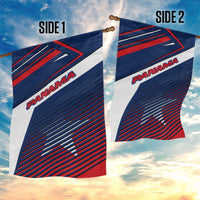 Panama Diagonal Stripe Design Garden Flag with Bold Red Blue Star and Flag Accents - Wonder Print Shop