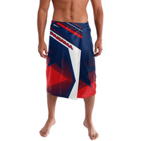 Panama Diagonal Stripe Design Lavalava with Bold Red Blue Star and Flag Accents - Wonder Print Shop