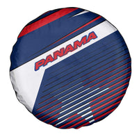 Panama Diagonal Stripe Design Spare Tire Cover with Bold Red Blue Star and Flag Accents - Wonder Print Shop