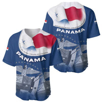 Panama National Flag Baseball Jersey with Canal Symbolism and Puente del Mundo Motto Design - Wonder Print Shop