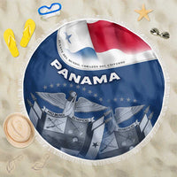 Panama National Flag Beach Blanket with Canal Symbolism and Puente del Mundo Motto Design - Wonder Print Shop