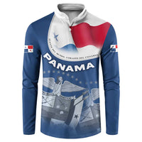 Panama National Flag Button Sweatshirt with Canal Symbolism and Puente del Mundo Motto Design - Wonder Print Shop