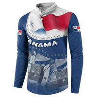 Panama National Flag Button Sweatshirt with Canal Symbolism and Puente del Mundo Motto Design - Wonder Print Shop