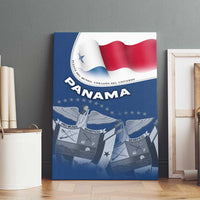 Panama National Flag Canvas Wall Art with Canal Symbolism and Puente del Mundo Motto Design - Wonder Print Shop