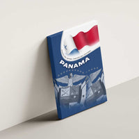 Panama National Flag Canvas Wall Art with Canal Symbolism and Puente del Mundo Motto Design - Wonder Print Shop