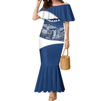 Panama National Flag Family Matching Mermaid Dress and Hawaiian Shirt with Canal Symbolism and Puente del Mundo Motto Design - Wonder Print Shop