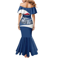 Panama National Flag Family Matching Mermaid Dress and Hawaiian Shirt with Canal Symbolism and Puente del Mundo Motto Design - Wonder Print Shop
