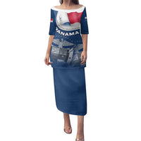 Panama National Flag Family Matching Puletasi and Hawaiian Shirt with Canal Symbolism and Puente del Mundo Motto Design - Wonder Print Shop