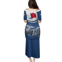 Panama National Flag Family Matching Puletasi and Hawaiian Shirt with Canal Symbolism and Puente del Mundo Motto Design - Wonder Print Shop