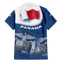 Panama National Flag Family Matching Short Sleeve Bodycon Dress and Hawaiian Shirt with Canal Symbolism and Puente del Mundo Motto Design - Wonder Print Shop
