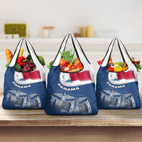 Panama National Flag Grocery Bag with Canal Symbolism and Puente del Mundo Motto Design - Wonder Print Shop