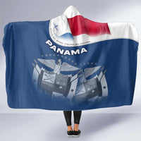 Panama National Flag Hooded Blanket with Canal Symbolism and Puente del Mundo Motto Design - Wonder Print Shop