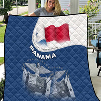 Panama National Flag Quilt with Canal Symbolism and Puente del Mundo Motto Design - Wonder Print Shop