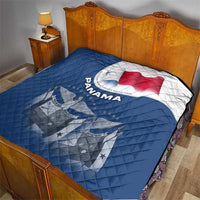 Panama National Flag Quilt with Canal Symbolism and Puente del Mundo Motto Design - Wonder Print Shop