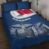 Panama National Flag Quilt Bed Set with Canal Symbolism and Puente del Mundo Motto Design - Wonder Print Shop