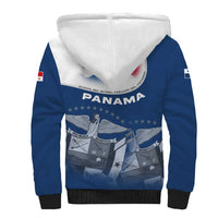 Panama National Flag Sherpa Hoodie with Canal Symbolism and Puente del Mundo Motto Design - Wonder Print Shop