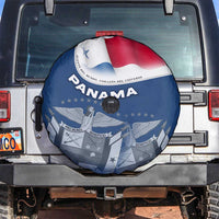 Panama National Flag Spare Tire Cover with Canal Symbolism and Puente del Mundo Motto Design - Wonder Print Shop