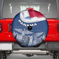 Panama National Flag Spare Tire Cover with Canal Symbolism and Puente del Mundo Motto Design - Wonder Print Shop
