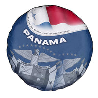 Panama National Flag Spare Tire Cover with Canal Symbolism and Puente del Mundo Motto Design - Wonder Print Shop