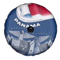 Panama National Flag Spare Tire Cover with Canal Symbolism and Puente del Mundo Motto Design - Wonder Print Shop