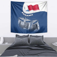 Panama National Flag Tapestry with Canal Symbolism and Puente del Mundo Motto Design - Wonder Print Shop