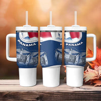 Panama National Flag Tumbler With Handle with Canal Symbolism and Puente del Mundo Motto Design - Wonder Print Shop
