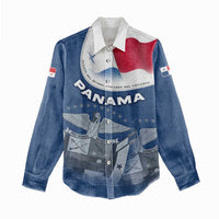 Panama National Flag Women Casual Shirt with Canal Symbolism and Puente del Mundo Motto Design - Wonder Print Shop