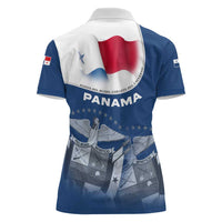 Panama National Flag Women Polo Shirt with Canal Symbolism and Puente del Mundo Motto Design - Wonder Print Shop