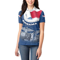 Panama National Flag Women Polo Shirt with Canal Symbolism and Puente del Mundo Motto Design - Wonder Print Shop