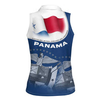 Panama National Flag Women Sleeveless Polo Shirt with Canal Symbolism and Puente del Mundo Motto Design - Wonder Print Shop