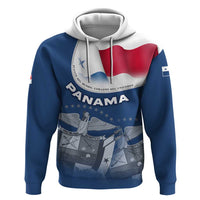 Panama National Flag Zip Hoodie with Canal Symbolism and Puente del Mundo Motto Design - Wonder Print Shop