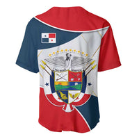Panama City Skyline Baseball Jersey with National Coat of Arms and Red Blue Flag Theme - Wonder Print Shop