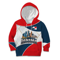 Panama City Skyline Kid Hoodie with National Coat of Arms and Red Blue Flag Theme - Wonder Print Shop