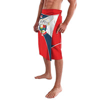 Panama City Skyline Lavalava with National Coat of Arms and Red Blue Flag Theme - Wonder Print Shop