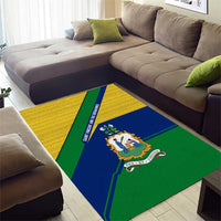 Saint Vincent and the Grenadines Flag Area Rug Coat of Arms and National Colors - Wonder Print Shop