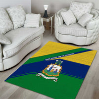 Saint Vincent and the Grenadines Flag Area Rug Coat of Arms and National Colors - Wonder Print Shop