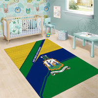 Saint Vincent and the Grenadines Flag Area Rug Coat of Arms and National Colors - Wonder Print Shop