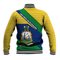 Saint Vincent and the Grenadines Flag Baseball Jacket Coat of Arms and National Colors - Wonder Print Shop