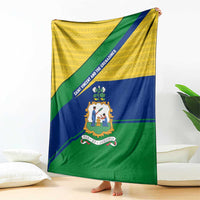 Saint Vincent and the Grenadines Flag Blanket Coat of Arms and National Colors - Wonder Print Shop