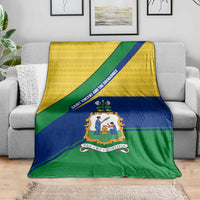 Saint Vincent and the Grenadines Flag Blanket Coat of Arms and National Colors - Wonder Print Shop